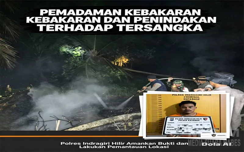Hotspot Terpantau, Polisi Amankan Pria Diduga Terlibat Pembakaran Lahan di Kateman