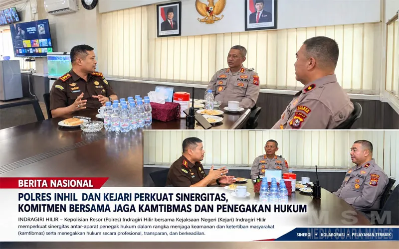 Polres Inhil dan Kejari Perkuat Sinergitas, Komitmen Jaga Kamtibmas dan Penegakan Hukum