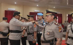 Kapolres Pimpin Sertijab Kasat Binmas dan 6 Kapolsek Jajaran Polres Kampar