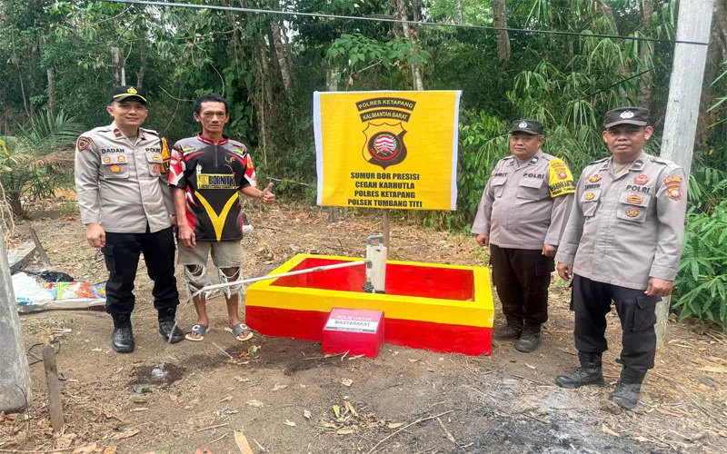 Perkuat Antisipasi Karhutla, Polres Ketapang Bangun Sumur Bor Presisi Di Desa Pebihingan