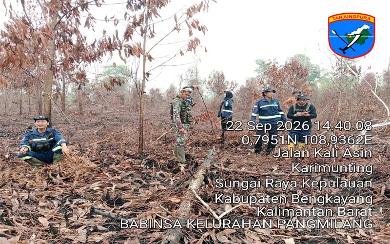 Pastikan Karhutla Tak Kembali Membara, Koramil Jajaran Perketat Patroli di Tiga Wilayah Singkawang