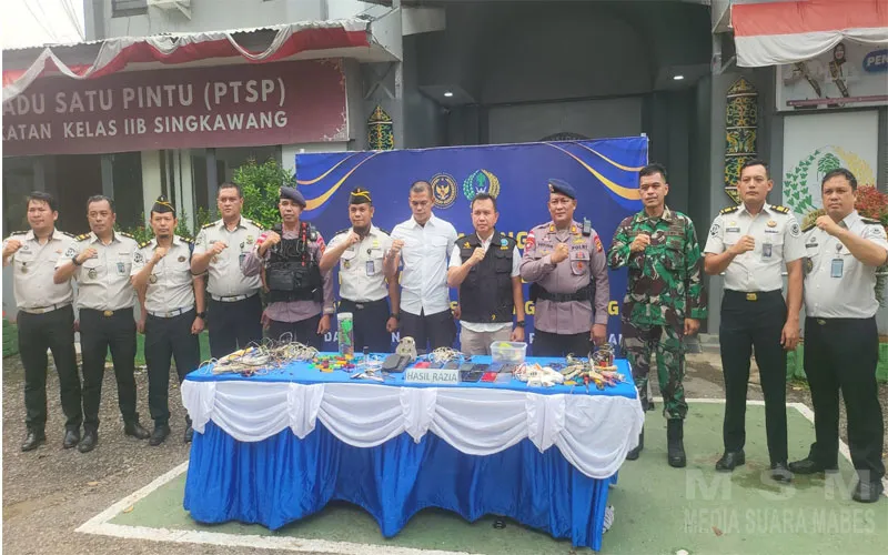 Razia Gabungan di Lapas Singkawang, TNI Turunkan Personel Cegah Barang Terlarang