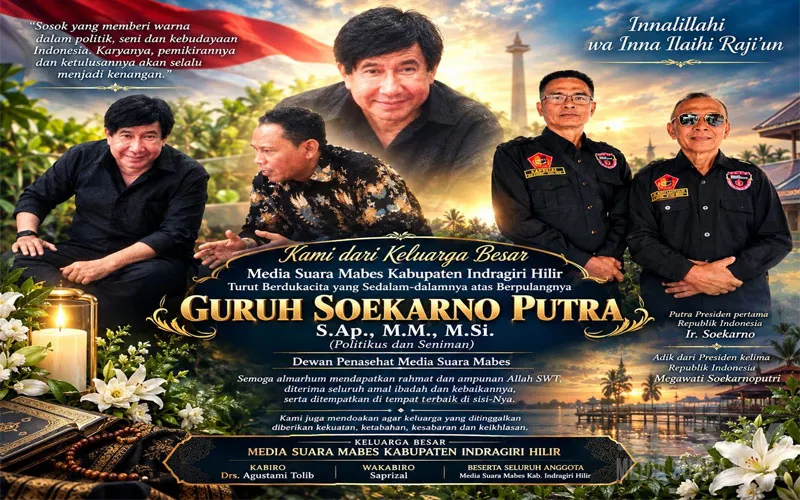 Innalillahi wa Inna Ilaihi Raji’un, Guruh Soekarno Putra Berpulang, Media Suara Mabes Inhil Sampaikan Duka Mendalam