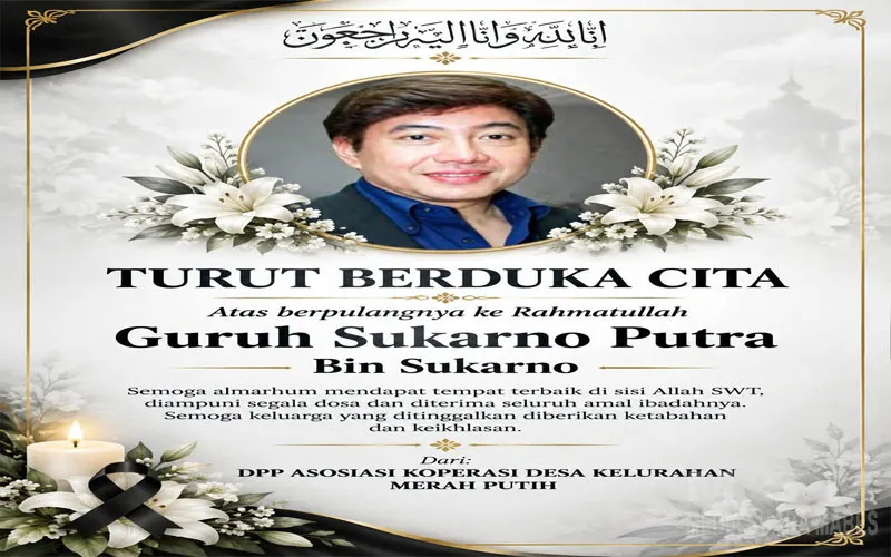 Kabiro MSM Kota Bekasi Sampaikan Duka atas Wafatnya Dewan Penasehat Guruh Soekarnoputra