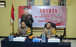 Kapolres Ketapang Kunjungi Polsek Manis Mata, Tekankan Pengabdian Dan Kedekatan Dengan Masyarakat
