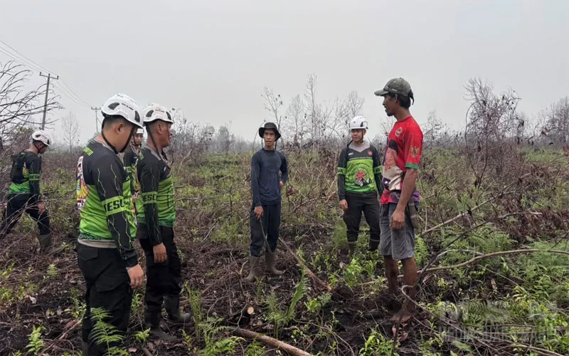 Pastikan Wilayah Bebas Asap, Tim Ops Aman Nusa Polda Kalbar Verifikasi 6 Titik Potensi Karhutla di Kubu Raya