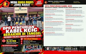 DPO Pencurian Kabel KCIC Berakhir di Tangerang Selatan, Resmob Polres Cimahi Bergerak Cepat