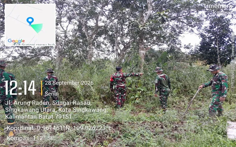 Jaga Singkawang Tetap Aman, Kodim 1202/Skw Perkuat Patroli di Kawasan Rawan Karhutla