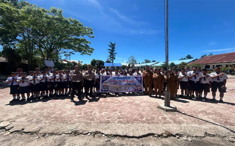Police Goes To School, Sat Lantas Polres Humbahas Edukasi Pelajar Tertib Berlalu Lintas