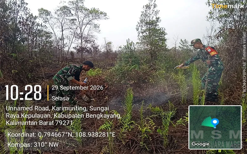 Karhutla Terkendali, Kodim 1202/Skw Tetap Patroli di Tiga Wilayah Rawan