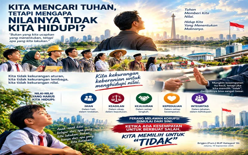 Kita Mencari Tuhan,Tetapi Mengapa Nilainya Tidak Kita Hidupi