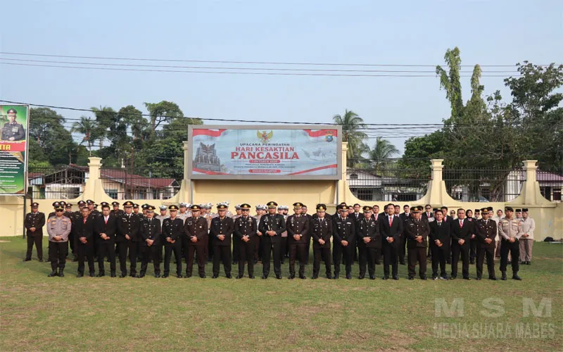 Pancasila Sebagai Kompas Pengabdian — Kapolres Kampar Pimpin Upacara Kesaktian Pancasila
