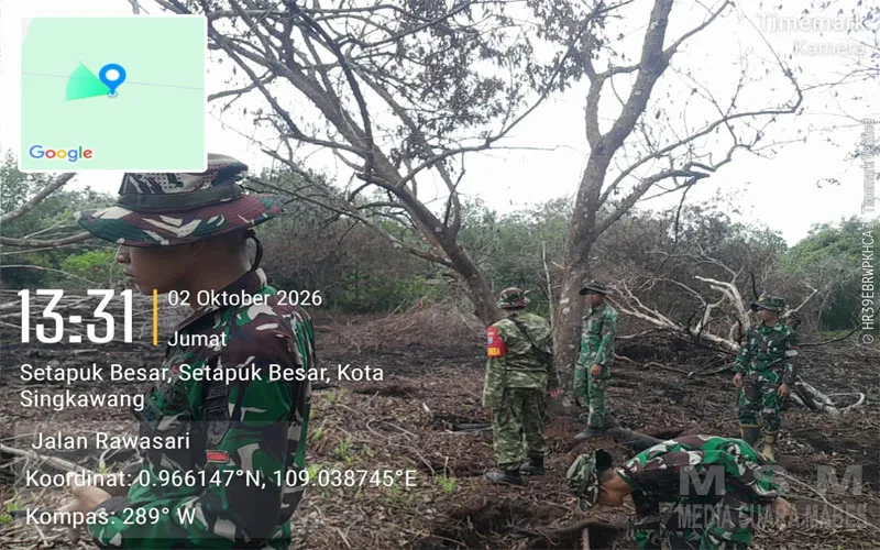 Karhutla Terkendali, Kodim 1202/Singkawang Tetap Patroli Siaga Lahan Rawan di Singkawang