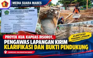 Proyek KUA Kapuas Disorot, Pengawas Lapangan Kirim Klarifikasi dan Bukti Pendukung