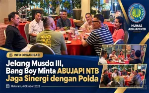 Jelang Musda III, Bang Boy Minta ABUJAPI NTB Jaga Sinergi dengan Polda