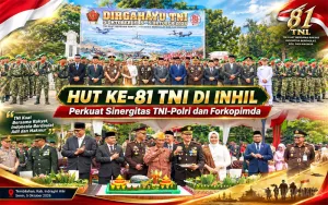 HUT ke-81 TNI di Inhil, Sinergitas TNI-Polri dan Forkopimda Diperkuat