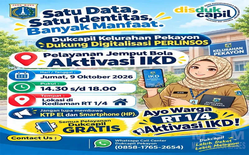 Dukcapil Pekayon Gelar Layanan Jemput Bola Aktivasi IKD, Warga RT 01/04 Diminta Bawa KTP-el dan Smartphone