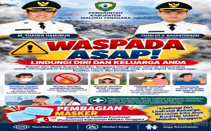 Kabut Asap Selimuti Tual dan Langgur, Warga Diimbau Waspada dan Gunakan Masker