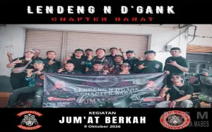 Jumat Berkah, Lendeng N’D Gank Chapter Barat Berbagi Puluhan Paket Nasi Box