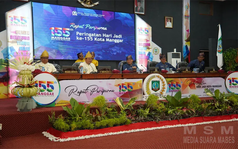 Paripurna Hari Jadi 155 Kota Manggar, Bupati Beltim Perkuat Pembangunan Daerah