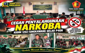 Cegah Penyalahgunaan Narkoba, Kodim 1202/Singkawang Gelar P4GN