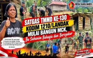 Satgas TMMD Ke-130 Kodim 1210/Landak Mulai Bangun MCK, Bu Suhanim Bahagia dan Bersyukur