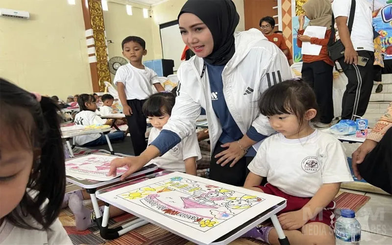 Kenalkan Wisata Bahari, Ratusan Anak PAUD di Jepara Antusias Ikuti Lomba Mewarnai