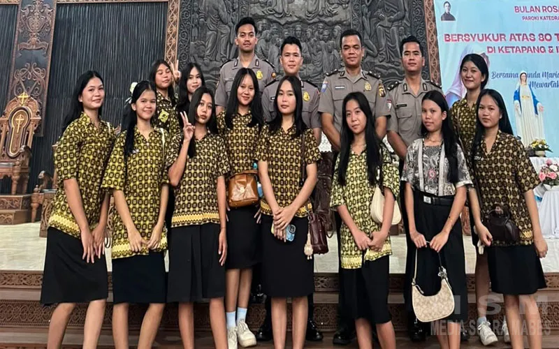 Minggu Kasih Di Gereja Katedral Santa Gemma Galgani, Polres Ketapang Hadir Perkuat Kedekatan Dengan Umat