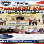 Minggu Kasih di Gereja HKBP Gunung Sari, Kapolsek Kampar Kiri Ajak Masyarakat Bersama Jaga Kamtibmas