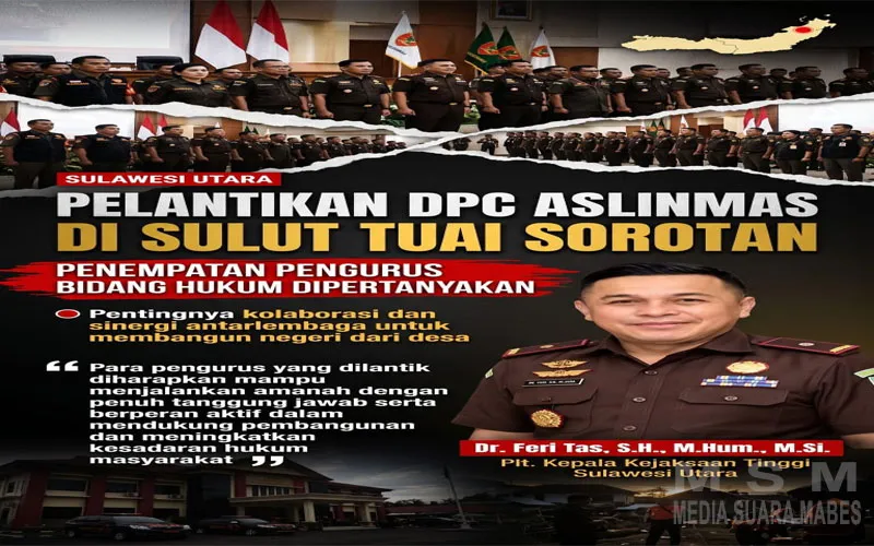 Pelantikan DPC Aslinmas di Sulut Tuai Sorotan, Penempatan Pengurus Bidang Hukum Dipertanyakan