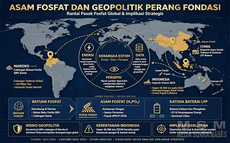 Asam Fosfat dan Geopolitik Perang Fondasi, Indonesia Perlu Perkuat Kedaulatan Industri