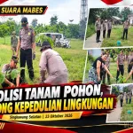 Polisi Tanam Pohon, Dorong Keperdulian Lingkungan