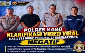 Polres Karo Klarifikasi Video Viral, Tes Urine Personel Satresnarkoba Negatif