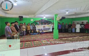 Jumat Keliling Polsek Kampar Kiri, Kapolsek himbau Warga Cegah Hoaks, Narkoba dan Karhutla