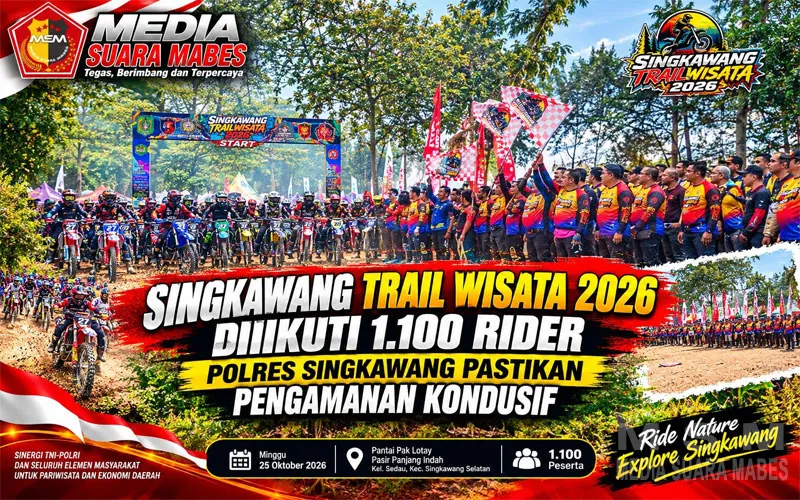 Singkawang Trail Wisata 2026 Diikuti 1.100 Rider, Polres Singkawang Pastikan Pengamanan Kondusif