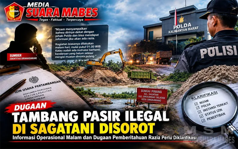 Dugaan Tambang Pasir Ilegal di Sagatani Disorot, Informasi Operasional Malam dan Dugaan Pemberitahuan Razia Perlu Diklarifikasi