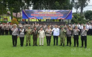 Bupati Agam, Ir. H. Benni Warlis MM Dr Tan Batuah dan Kapolres Agam, AKBP Masnoni, S.I.K., M.M. Gelar Apel Operasi Patuh Singgalang 2026