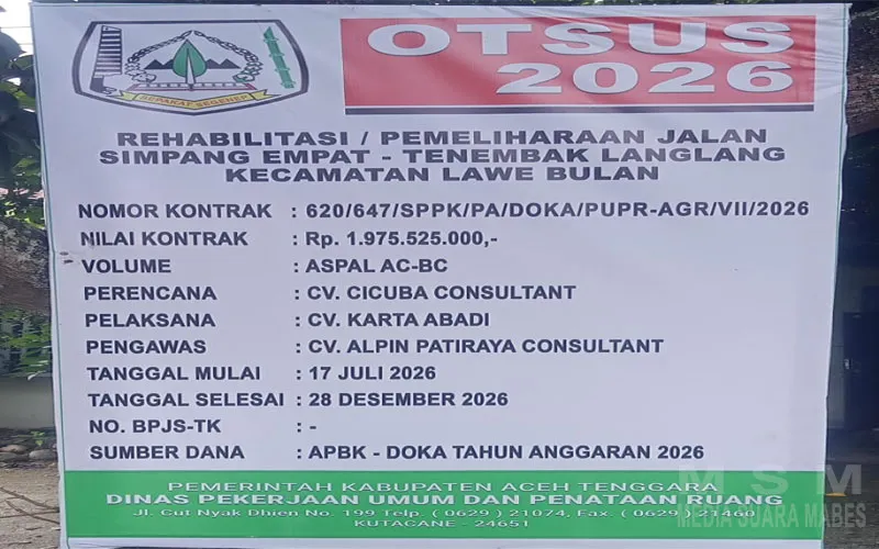 Rabat Beton Proyek Jalan Simpang Empat–Tenembak Langlang Dilaporkan Retak, TTI? Publik Minta Evaluasi Mutu