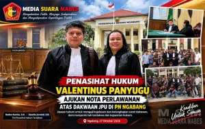 Penasihat Hukum Valentinus Panyugu Ajukan Nota Perlawanan atas Dakwaan JPU di PN Ngabang