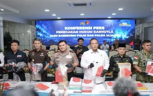 Konferensi Pers Penegakkan Hukum Karhutla, Polda Kalbar tangani 68 Kasus Perorangan dan 33 Kasus Korporasi
